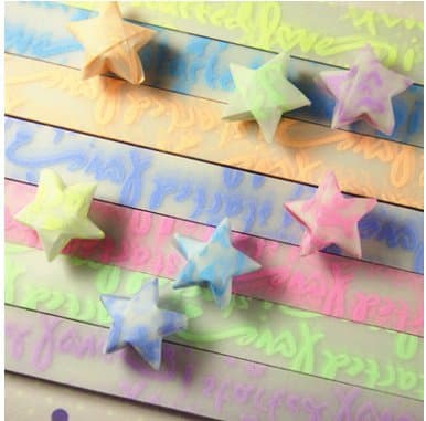Origami Stars Papers Package DIY Paper, 300 Sheets - 10 Colors (Luminous Origami Stars)