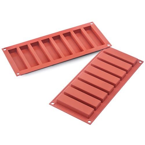 Professional SF184 Silicone Baking Mold, Slim Bar 8 Cavities (1 Each)