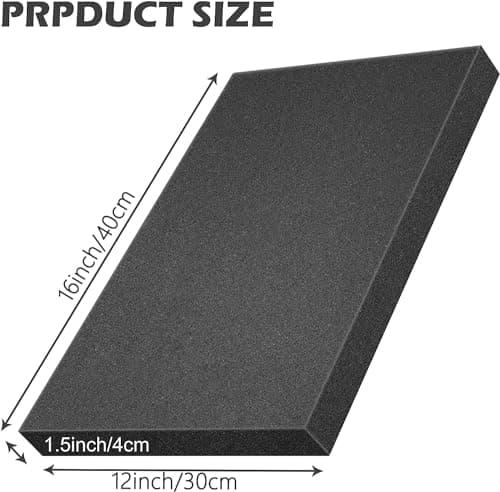 6 Pcs Polyurethane Foam Sheet- 15.7 x 11.8 x 1.5 Inch Cuttable Foam Inserts for Cases- Packing Foam Pads for Toolbox Camera Storage and Crafts