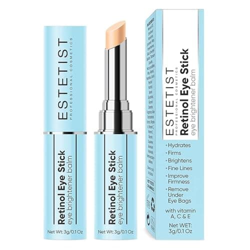 ESTETIST Retinol Eye Cream Stick, Under Eye Brightener Balm with Vitamin C & E – Hydrating Stick for Puffiness, Dark Circles, Fine Lines, Anti-Aging Balm for All Skin Types