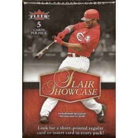 2006 Upper Deck Flair Showcase Baseball Cards Unopened Hobby Box (18 packs/box, 5 cards/pack, 2 memorabilia cards per box plus randomly inserted autographs and 1 insert or short-printed card per pack!)