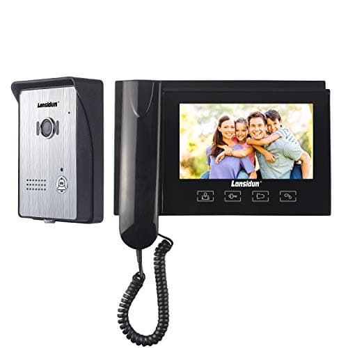Video Doorbell Kit, 7-inch Color Monitors and Surface Mounted HD Camera Video Doorphone, Unlock Control and Night Version Intercom System