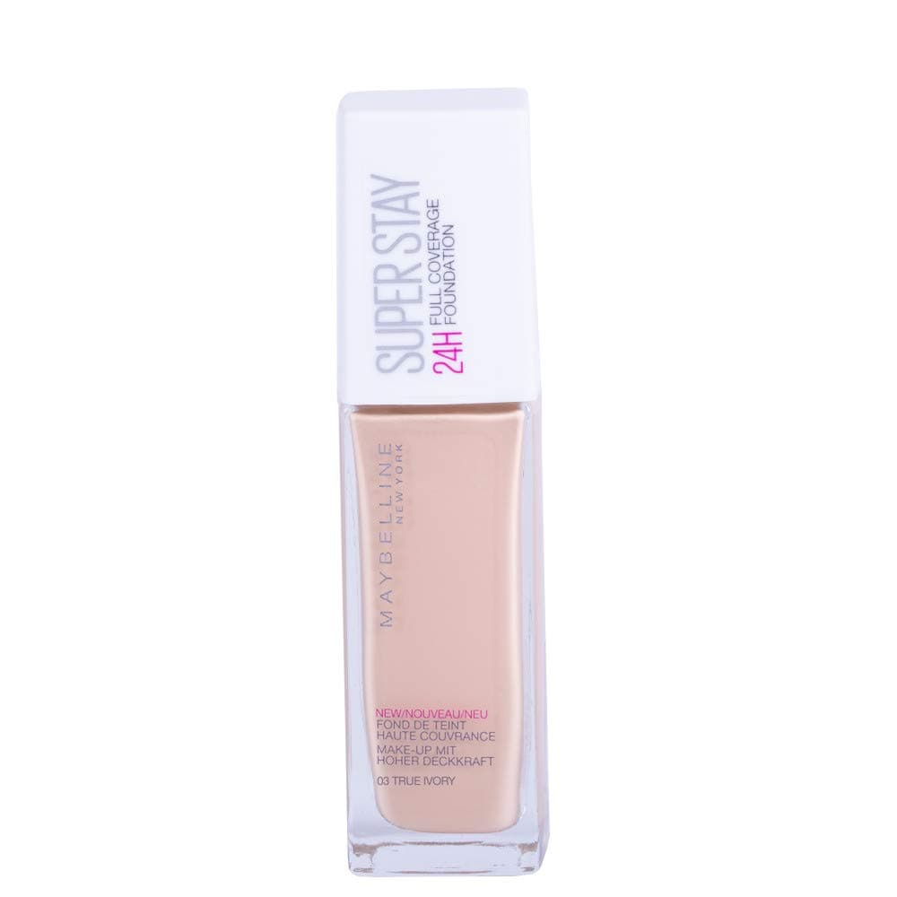 New York Foundation, Superstay 24 Hour Longlasting Foundation, Lightweight Feel, Water and Transfer Resistant, 30 ml, Shade: 3, True Ivory