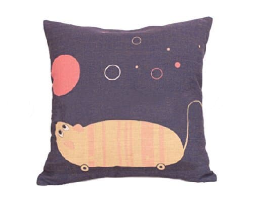 Lijia Decorative Throw Pillow Covers Sofa Cushion Covers Pattern (Cartoon Totoro) Square Cotton Linen 18 x 18 inch(45 x 45 cm)