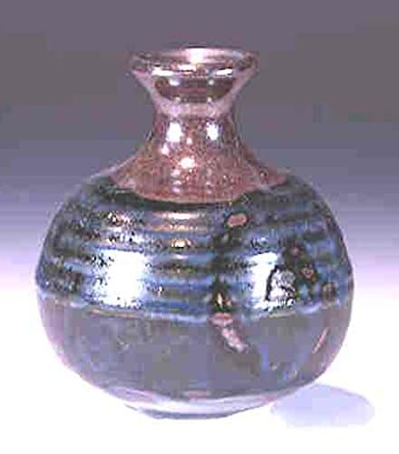 Hand thrown porcelain bottle vase 011 3.5" x 4"