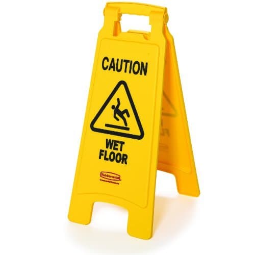 Floor Sign - "Caution Wet Floor" - 2-sided