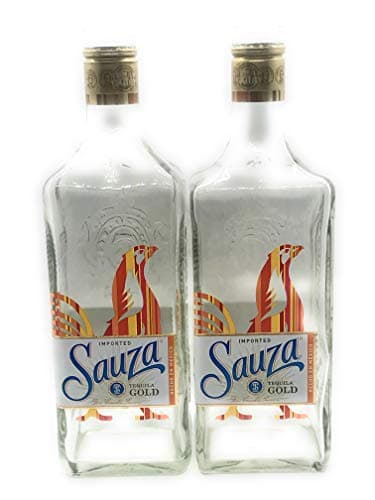 Sauza Tequila Gold 2 Empty Bottles no Screw Tops Included