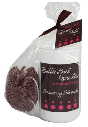 Upper Canada Soap & Candle Bath Bakery Bubble Bath Sprinkles Gift Set, Strawberry Shortcake Fragrance, 32-Ounce Bottle