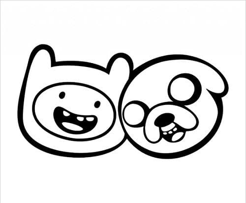 Adventure Time Jake and Finn Vinyl Decal Image Die Cut Sticker WHITE