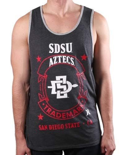 College Tanks Hurley San Diego State University Aztecs Men's Black Tank Top