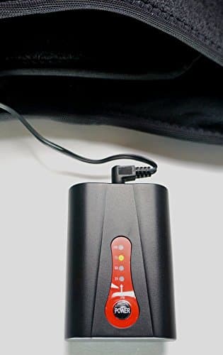 Far infrared (FIR) warming belt, cordless heatable belt (medical grade) with battery (4-stage temperature control), ZW 631