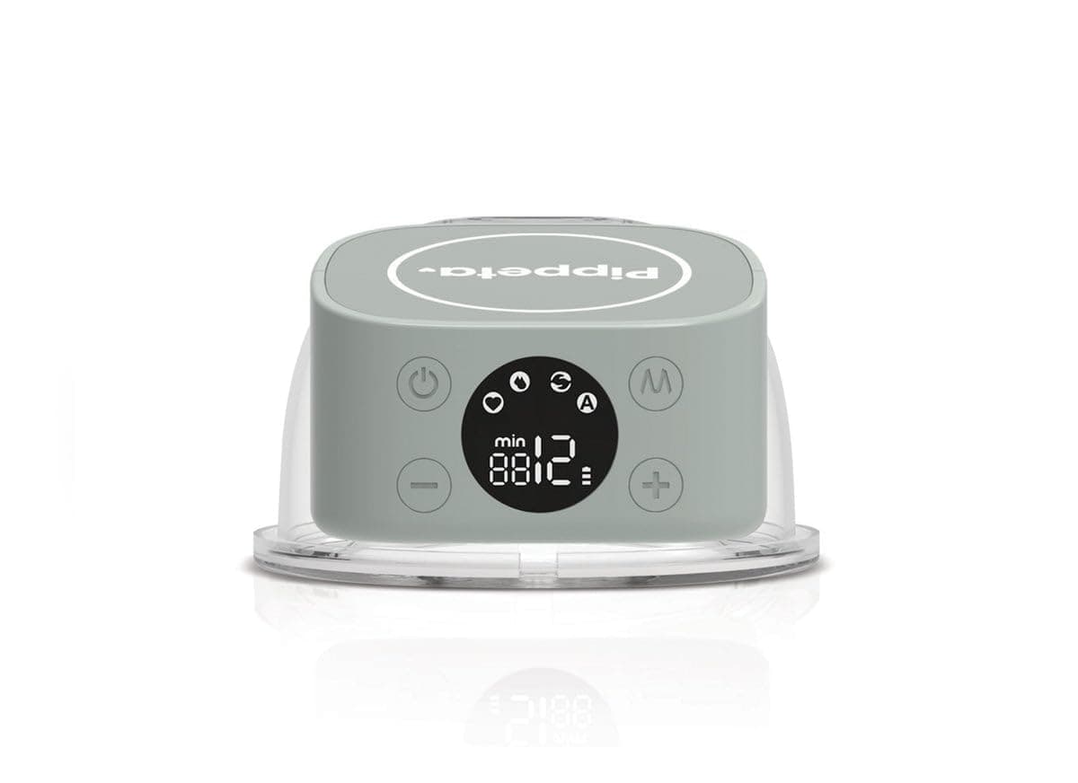 Pippeta Hands-Free Breast Pump, Wearable, Wireless & Quiet, 4 Modes & 12 Suction Levels, LED Display, Anti-Backflow, 180ml Capacity, BPA-Free, USB Rechargeable, Portable Breastfeeding Pump, Sea Salt