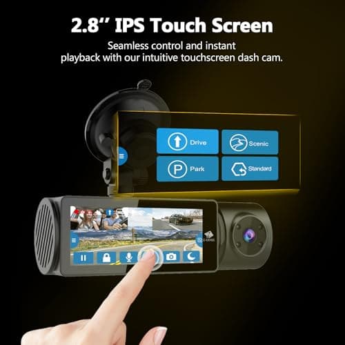 Z-Edge T3P 4K Dash Cam Front and Rear, 5K Front Dash Cam, 2K 1440P+1080P+1080P WiFi Car Camera, GPS, IR Night Vision, Super Capacitor, 64GB Card Included