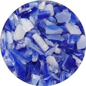 8.5 Oz Cobalt Blue / White Opal Dual Tone Coarse Frit - 90 Coe