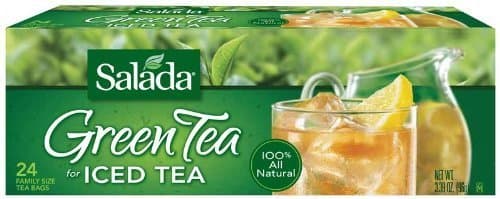 ArtMuseKitsMikash Salada Green Tea for Iced Tea - Family Size 24 Count Tea Bags - 6 Pack