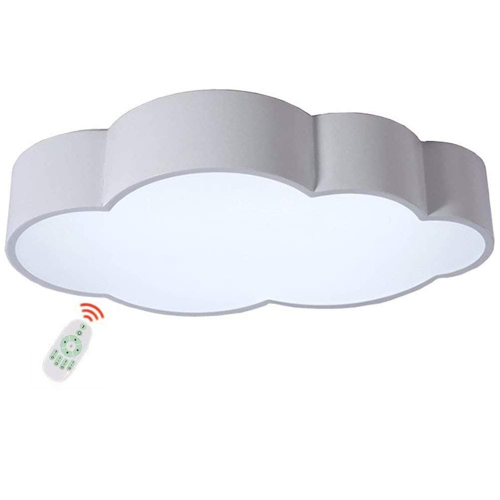 Children Ceiling Light Creative Cloud Shape Ceiling Light 4 Colors LED Acrylic Remote Control Stepless Dimming Light Ceiling Lamp for Kids Room Classroom,White stepless dimming,50CM