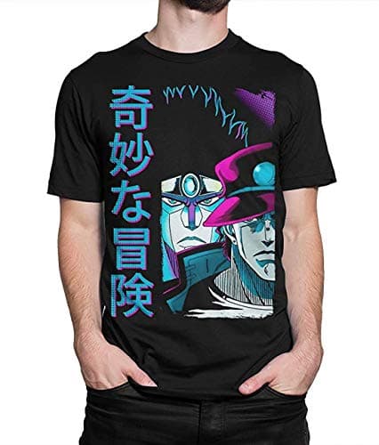 DePeal JoJo's Bizarre Adventure Anime Tee, Manga T-Shirt Black
