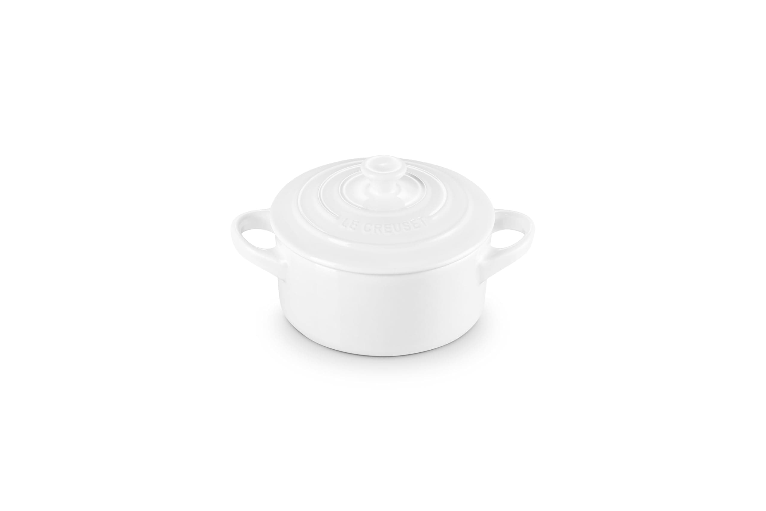 Le Creuset Stoneware Mini Round Cocotte, 8 oz., White