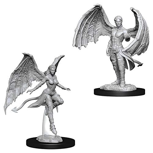WizKids Dungeons & Dragons Nolzur's Marvelous Unpainted Miniatures - Succubus & Incubus