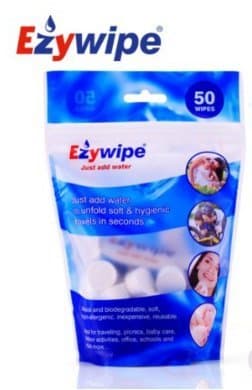 Ezywipe Compressed Towels Disposable Mini Towel for easy take out (50 count/bag)
