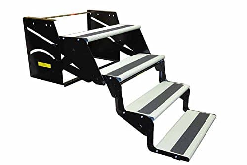 Elkhart Tool RV Motorhome Camper Trailer 24" Quad Step / 27" Drop/Foldaway Aluminum Steps