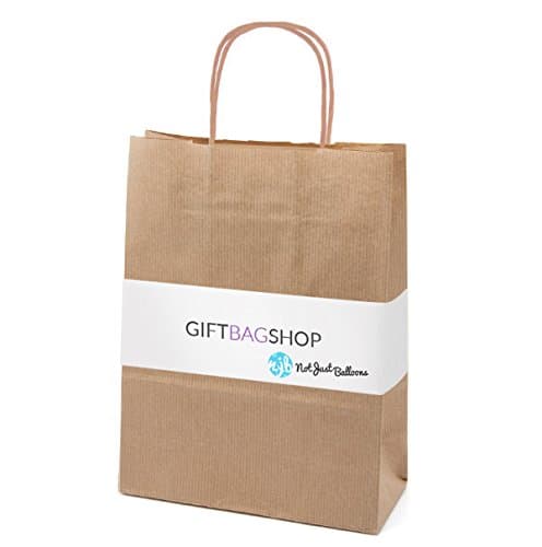 giftbagshopPack of 5 Paper Party Bags With Handles Paper bag for Birthday (Small, Brown)