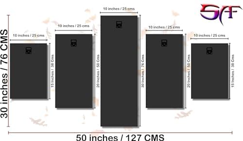 SAF Ganesha Paintings for Wall Decoration - Set Of Five, 3d modern art Painting for Living Room Large Size with Frames for Home Decoration, Hotel, Office 127 cm x 75 cm SANFBL35450