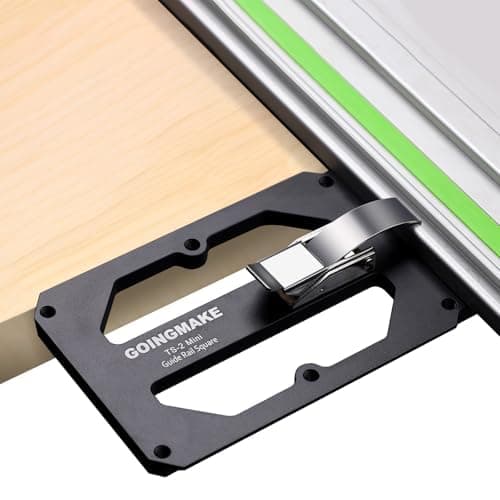TS2 Compact Guide Rail Square with Edge Support,Track Saw Rail Square Guide,90 Degree Right Angle Guide Compatible with Festool and Makita for Fast, Easy Square Cuts