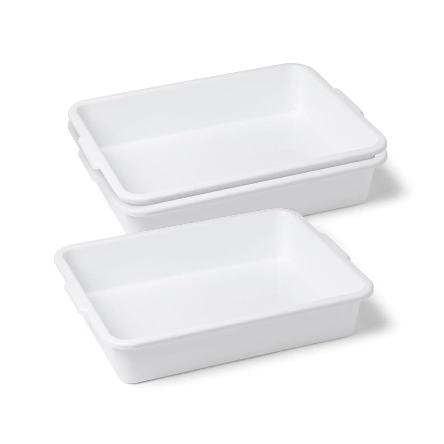 United Scientific Polypropylene Multi-Purpose Containment Tray - Plastic Trays for Sterilizing & Drying Lab Supplies - Durable and Temperature Resistant Storage Tray - 15" L x 12" W x 3" H (3 Count)