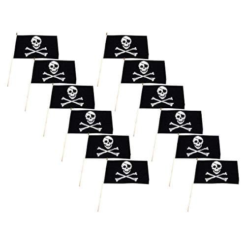 Pirate - Jolly Roger - Flag 12x18 inch Stick Flag (12 PK)