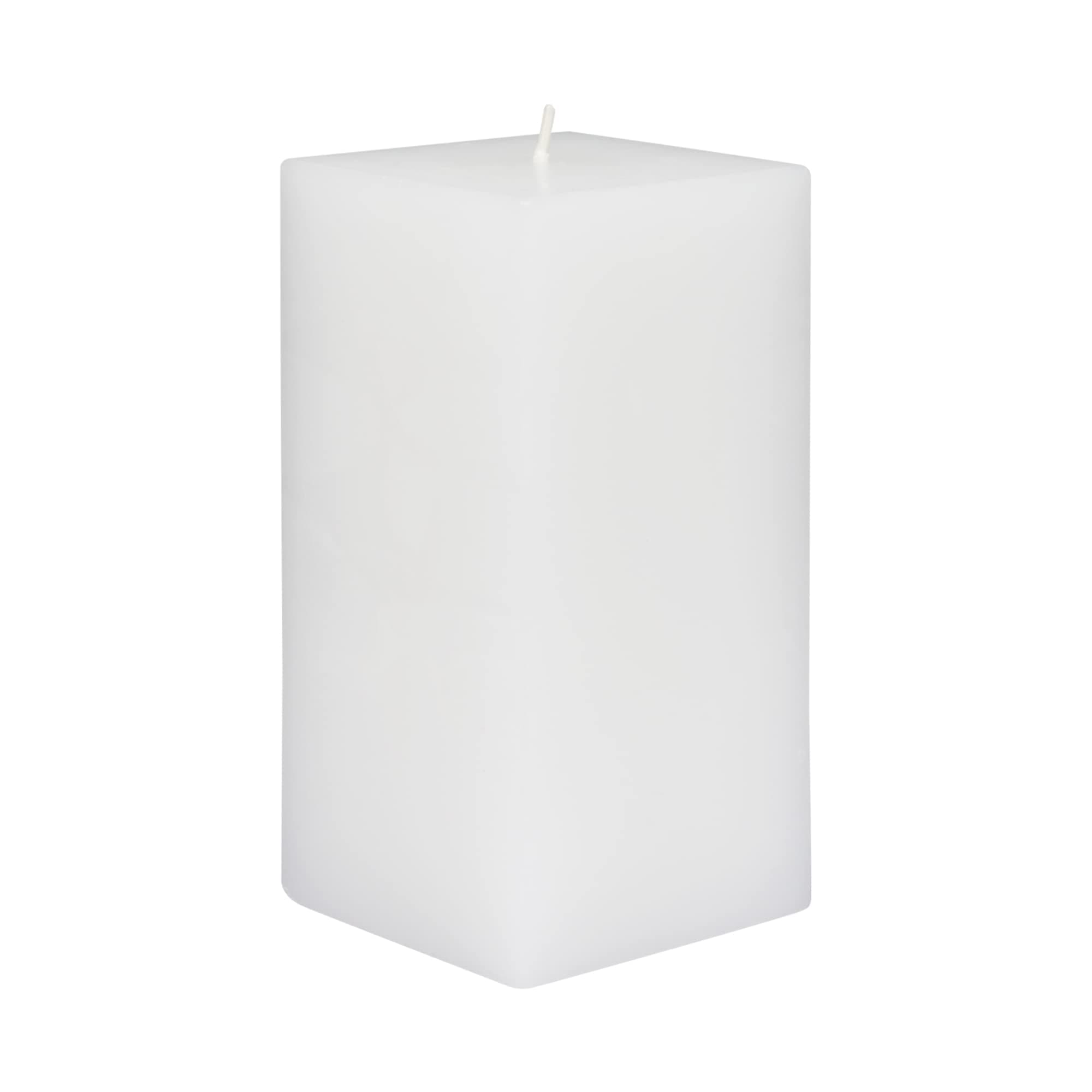 Jeco3 x 6 Inch White Square Pillar Candle (CPZ-138)
