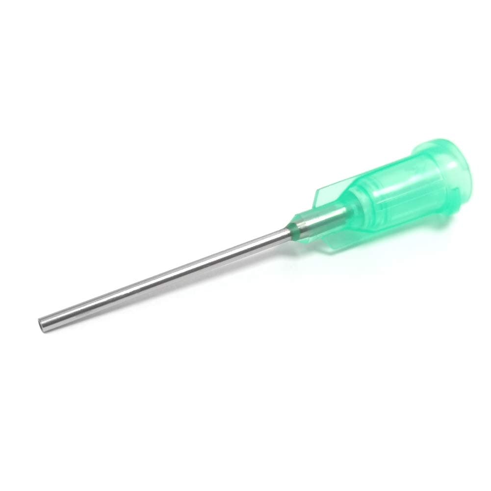 18 Gauge 1 Inch Industrial Blunt Tip Dispensing Needle with Luer Lock,Precision Applicator,Green 20 PCS