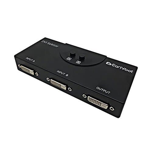 DVI selector switch 2Port Manual Switcher Selector Switch Box 1920X1080 Full HD 2:1, TV LCD Moniter