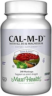 Maxi-Health Cal-M-D - Calcium Citrate - with Vitamins K2, D3 and Magnesium, Tablets, Kosher (240)