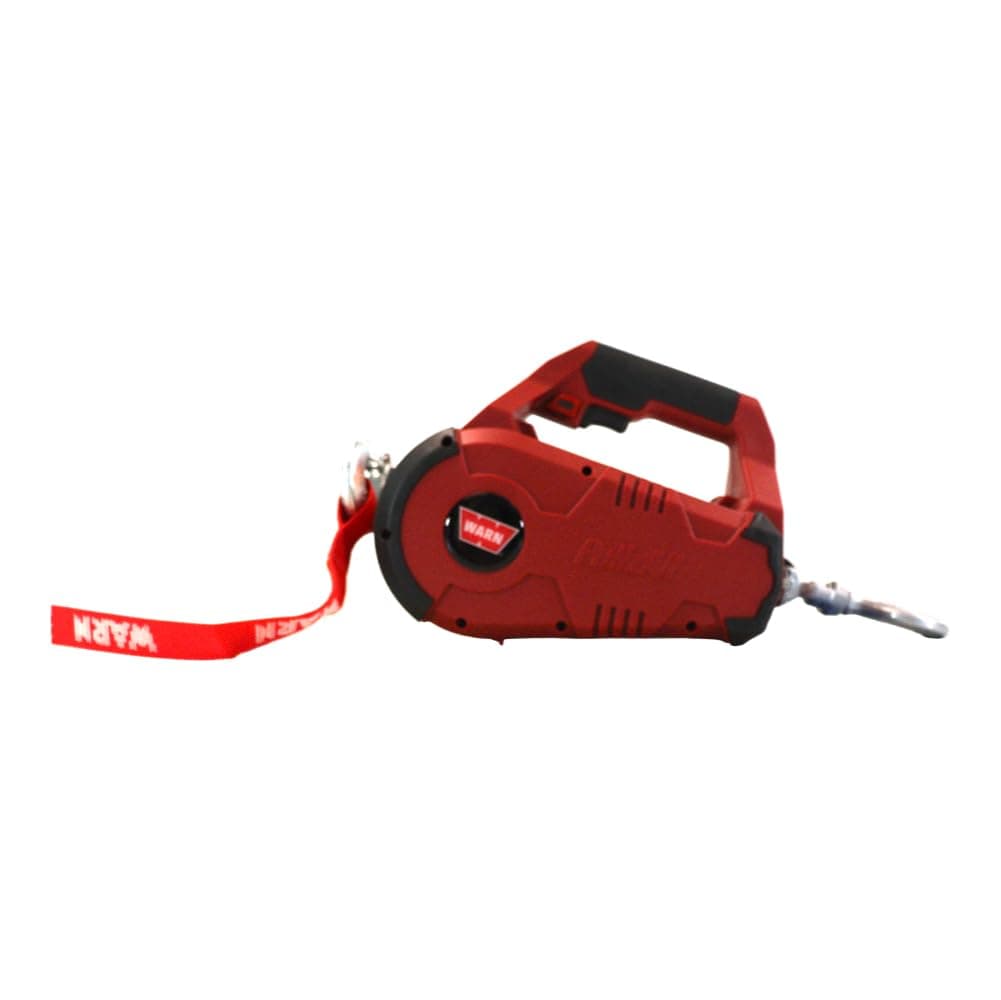 WARN 885000 PullzAll Corded 120V AC Portable Electric Winch with Steel Cable: 1/2 Ton (1,000 Lb) Pulling Capacity, Red