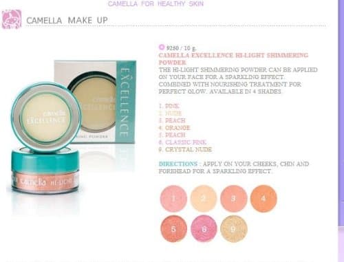 Camella Excellence Hi-light Shimmering Powder 10g.