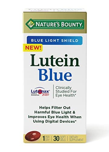 Nature's Bounty Lutein Blue Pills, Eye Health Supplements and Vitamins with Vitamin A and Zinc, Supports Vision Health, 30 Softgels