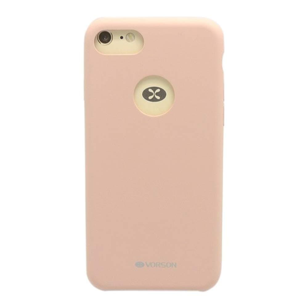 VORSON VC-005 iPhone 7 Rubber Silicone Metal Plated Case Light Pink, iPhone 7 Case, iPhone 7S Case, iPhone Case, iPhone Case Types, Impact Resistant