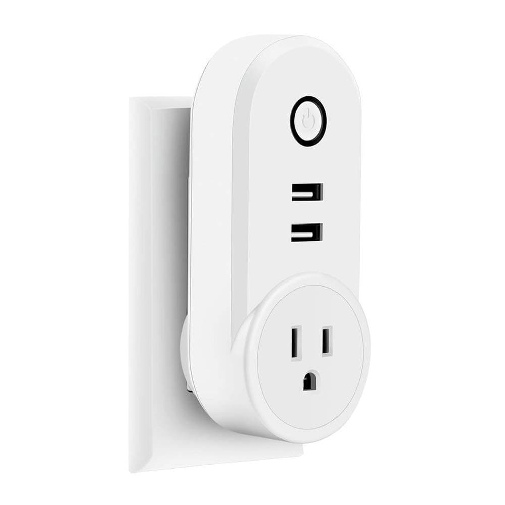 Alex Wifi Smart Plug, Morovigo Wireless Remote Control Smart Wall Socket with Dual USB Outlets, Compatible with Amazon Alexa & Google Home