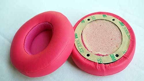 Replacement Leatherette Earpads Repair Parts Compatible with Beats Solo 2.0 Wired/Solo 3.0 Wired Headphone (1 Pair) (Pink)