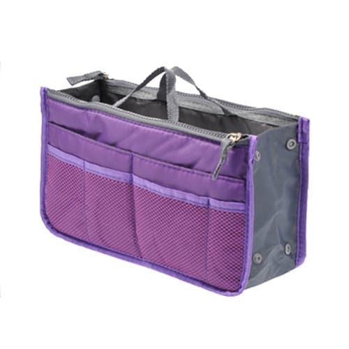 UINK [system bag-in-bag (unisex) 10 color] Easy storage bag in bag! Notebook and pen from necessities such as your wallet, mobile is also the perfect size! [Purple]