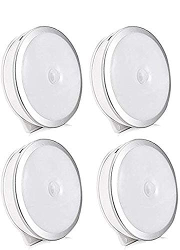 Motion Sensor Lights Indoor, 4 Pack Night Light LED Lamp Portable USB Rechargeable Stick-on Lighting for Bedroom, Stairs, Kitchen, Closet, Bathroom, Corridor Wireless Light (6 LED)