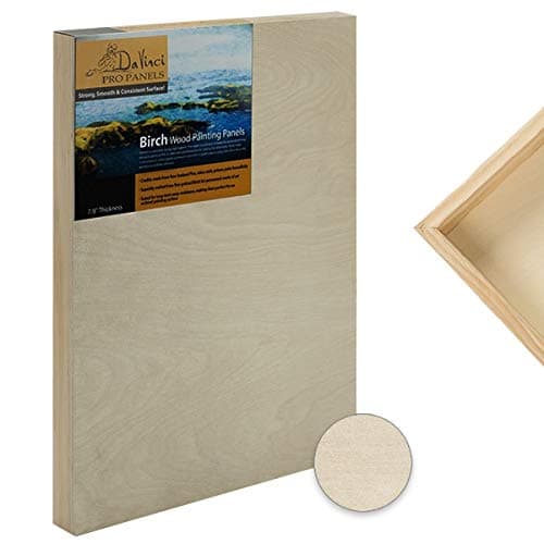 Da Vinci Pro Birch Wood Panel 7/8" Deep – 16x20" Single Panel - Fine Textured, Warp Resistant, Lightweight & Rigid – Perfect for Mounting Sanded Pastel or Watercolor Paper, Linen or Canvas