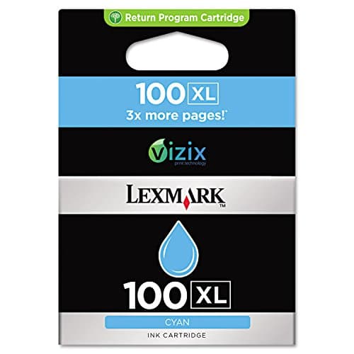 Lexmark 14N1069 (100XL) High-Yield Ink Cartridge, Cyan - in Retail Packaging