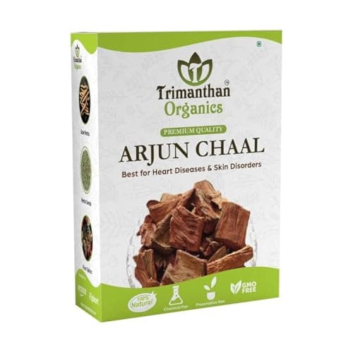 TRIMANTHAN ORGANICS Dried Pure Arjun Ki Chaal(400 Gm)-Raw Organic Arjuna Tree Bark Terminalia For Cardiovascular Health & Cholesterol Management(Pack Of 1)