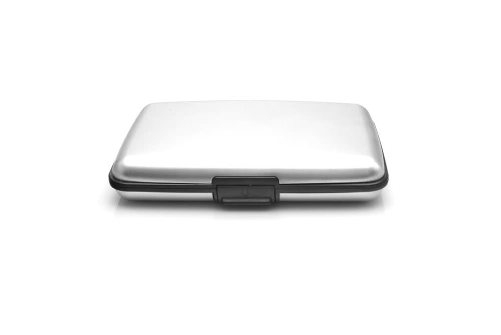 Nationite PROtect X1 Aluminum Wallet Credit Card Holder With RFID Protection (Silver)