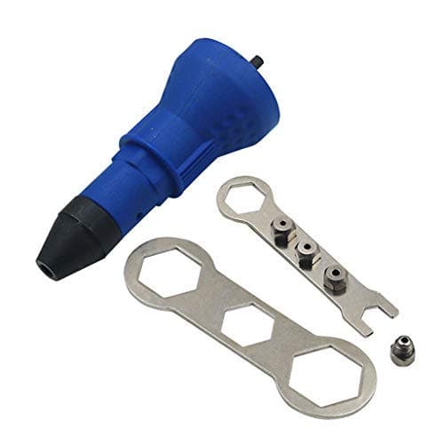 Riveter Gun Rivet Tool Kit Electric Rivet Nut Gun Drill Adapter Kit Riveting Tool Cordless Professional Rivet Gun for Cordless (A)