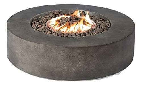 Fire Pit for Outdoor Home Garden Backyard Fireplace [CM-1016G] (Round Shape Black Finish, Size: 12" H x 42" W x 42" D)