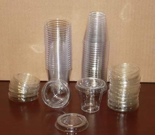 Plastic Shot Glasses with Lids - package of 50-2 OZ Jello Shots