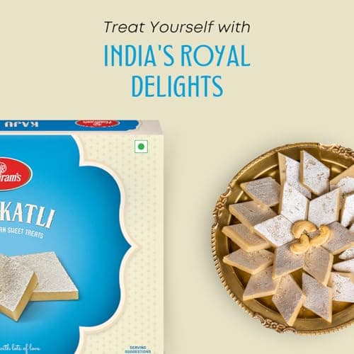 Haldiram's Kaju Katli 400g | Kaju Katli Made with Finest Cashews | Kaju Barfi | Indian Mithai | No Added Colours | Premium Handcrafted Traditional Sweets | Great Sweets Gift Pack for Festival